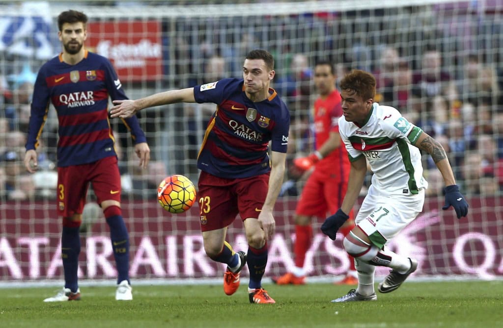 Thomas Vermaelen has been plagued by injury throughout his career and has hardly seen much game time after joining Barcelona but the defender is now fully fit and reportedly on his way to AS Roma he looks to start afresh in a new league. (Picture Courtesy - AFP/Getty Images)