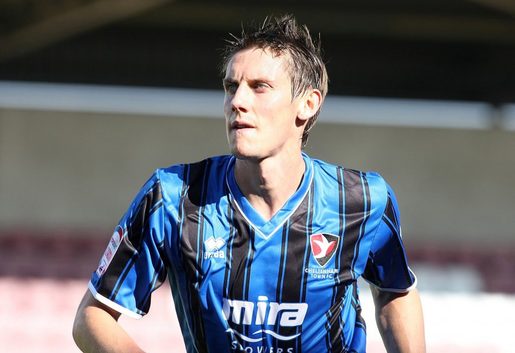 NORTHAMPTON, ENGLAND - AUGUST 20: Darryl Duffy of Cheltenham Town in action during the npower League Two match between Northampton Town and Cheltenham Town at Sixfields on August 20, 2011 in Northampton, England. (Photo by Pete Norton/Getty Images)