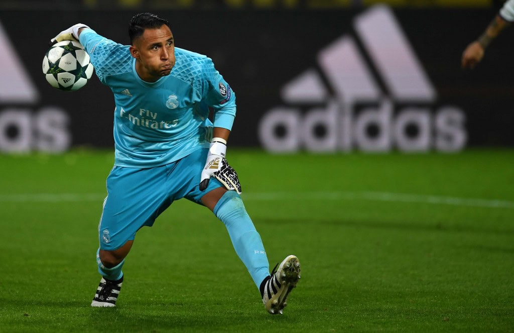 Real Madrid's Costa Rican goalkeeper Keylor Navas vies during the UEFA Champions League first leg football match between Borussia Dortmund and Real Madrid at BVB stadium in Dortmund, on September 27, 2016. / AFP / PATRIK STOLLARZ (Photo credit should read PATRIK STOLLARZ/AFP/Getty Images)