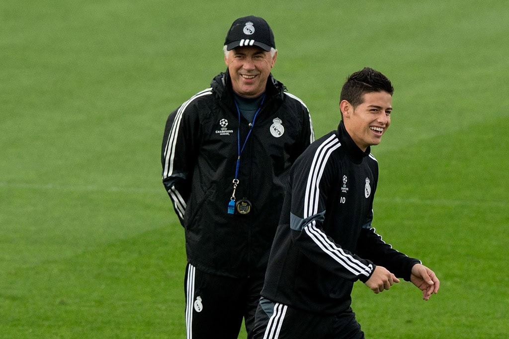 James Rodriguez wants to reunite with Carlo Ancelotti. (Photo courtesy - Gonzalo Arroyo Moreno/Getty Images)