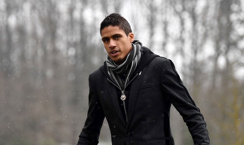 France's defender Raphaël Varane arrives at the French national football team training base in Clairefontaine-en-Yvelines, on March 19, 2018, as part of the preparation for the team's upcoming friendly matches. / AFP PHOTO / FRANCK FIFE (Photo credit should read FRANCK FIFE/AFP/Getty Images)