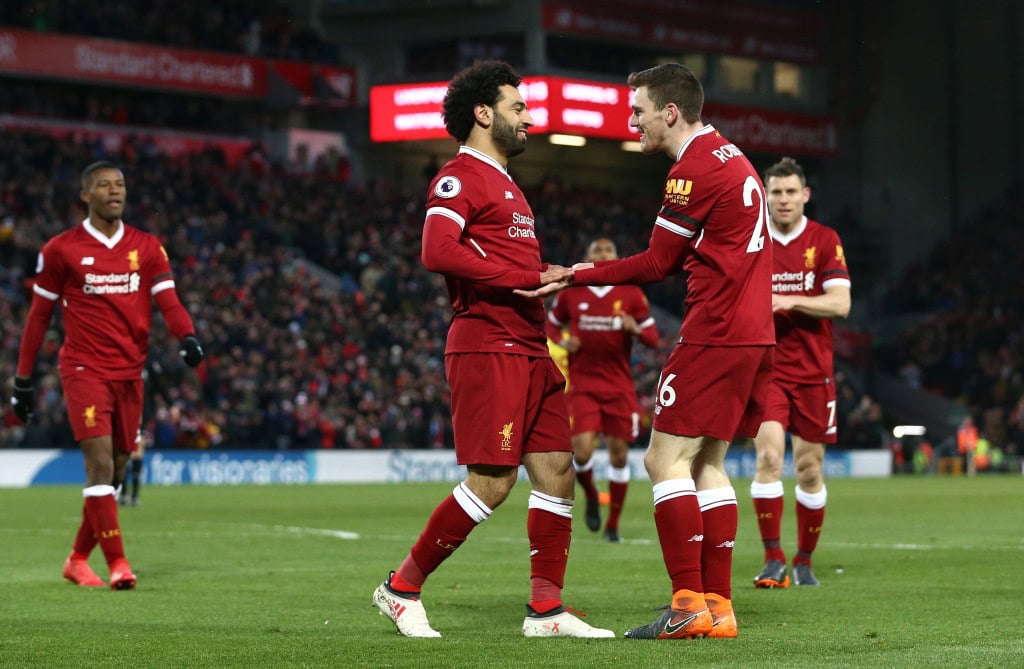Will Salah and Robertson celebrate a Champions League semi-final win over AS Roma? (Photo courtesy - Jan Kruger/Getty Images)