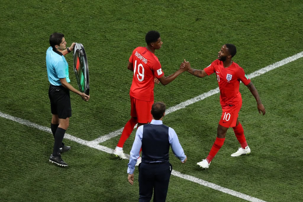 A good performance against Belgium could see Rashford take Sterling's place in the starting lineup for the knockouts. (Picture Courtesy - AFP/Getty Images)