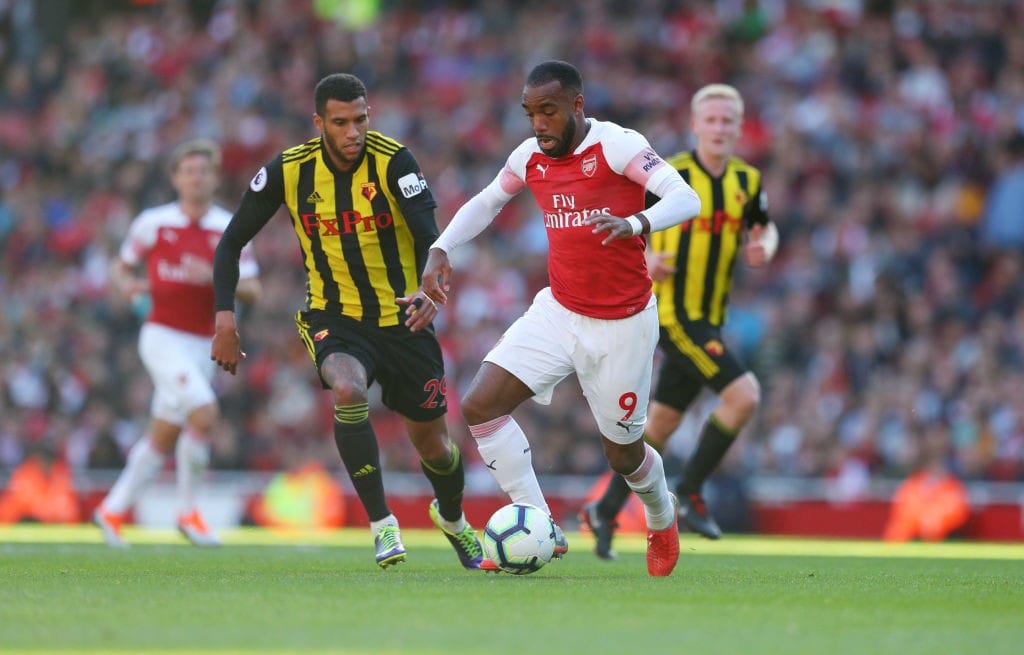 Alexandre Lacazette was yet again decisive for his side playing a huge role in both Arsenal goals. (Photo courtesy: AFP/Getty)