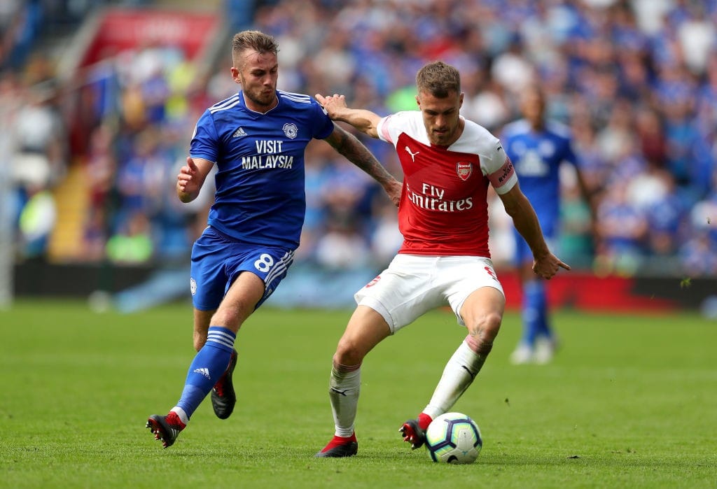 Aaron Ramsey produced yet another top-class performance from the No.10 role. (Photo courtesy:AFP/Getty)