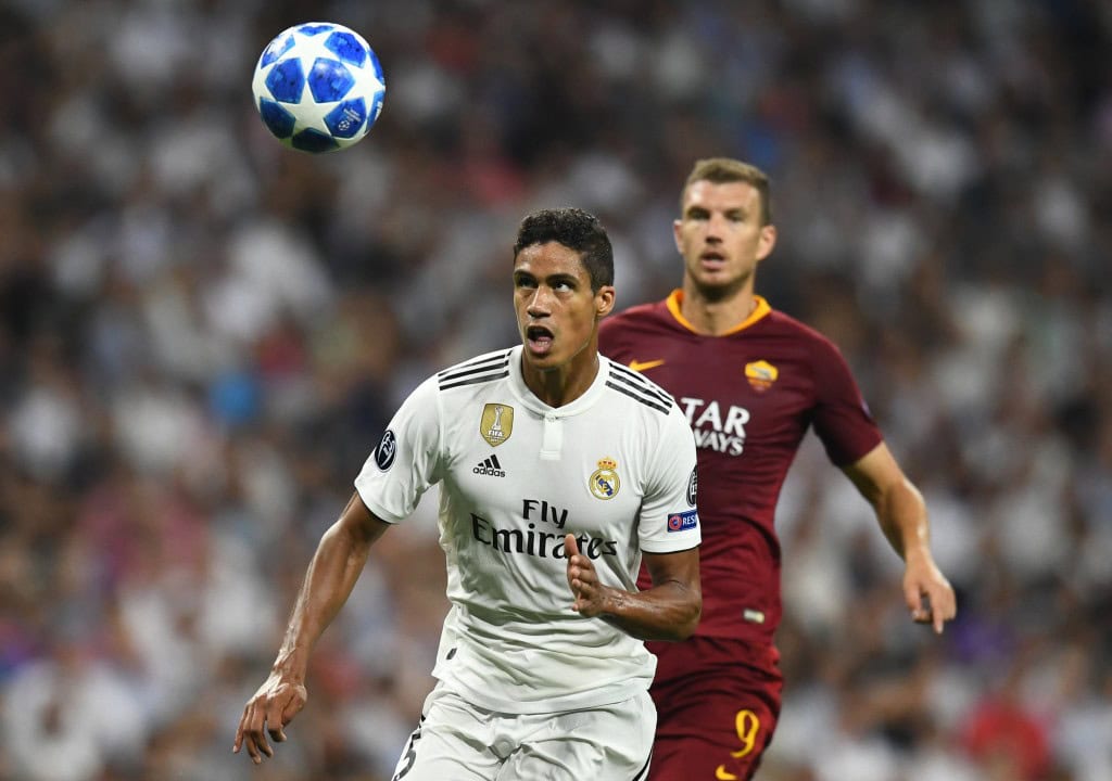 Negating the Dzeko threat. (Photo courtesy - Gabriel Bouys/AFP/Getty Images)