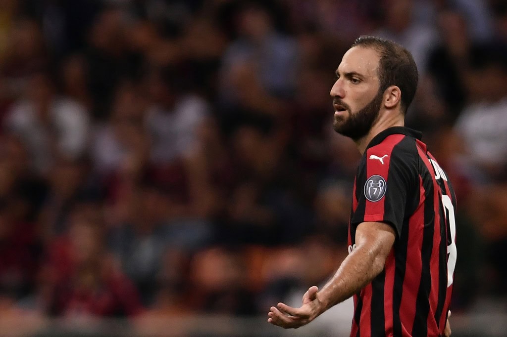 Higuain's return will be a huge boost for Milan. (Photo by MARCO BERTORELLO/AFP/Getty Images)