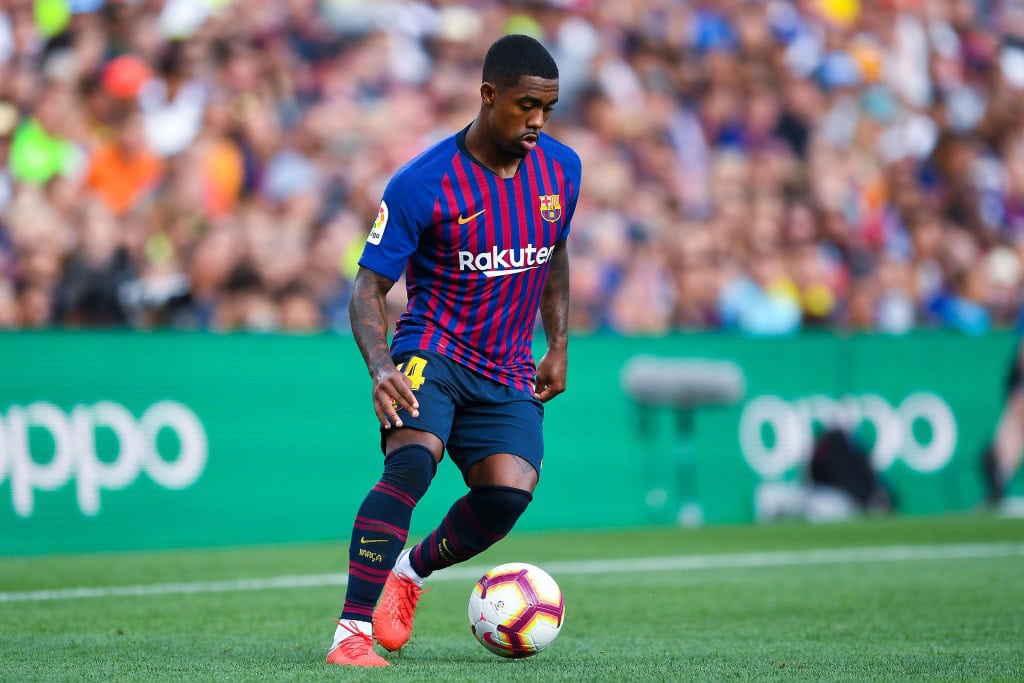 BARCELONA, SPAIN - AUGUST 15: Malcom of FC Barcelona runs with the ball during the Joan Gamper Trophy match between FC Barcelona and Boca Juniors at Camp Nou on August 15, 2018 in Barcelona, Spain. (Photo by David Ramos/Getty Images)
