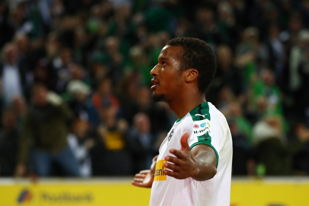 Alassane Plea continue his excellent start to the season. (Photo by Dean Mouhtaropoulos/Bongarts/Getty Images)