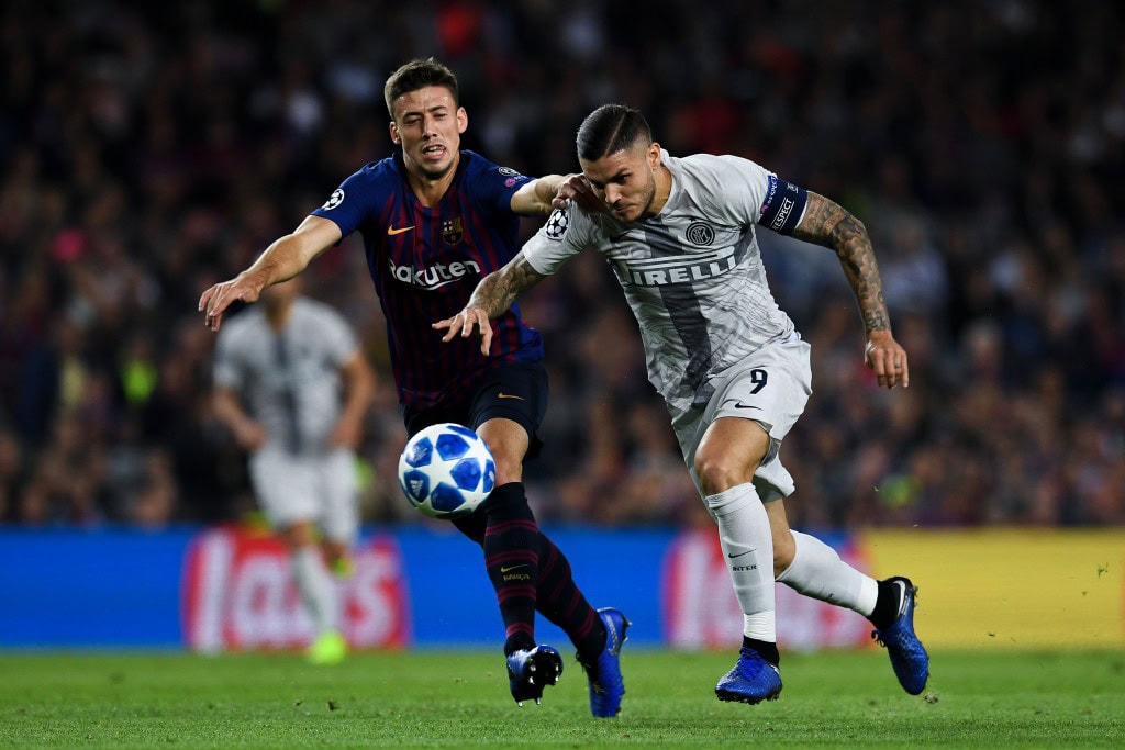 C(l)ement-ing the Barcelona defence. (Picture Courtesy - AFP/Getty Images)