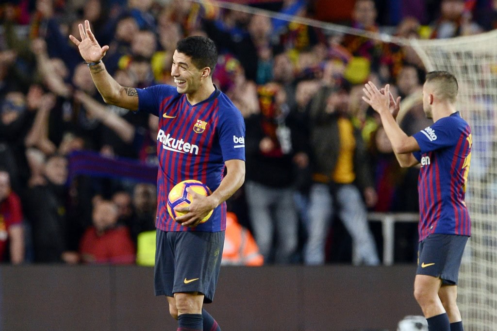 Suarez leads the way (Photo by JOSEP LAGO/AFP/Getty Images)