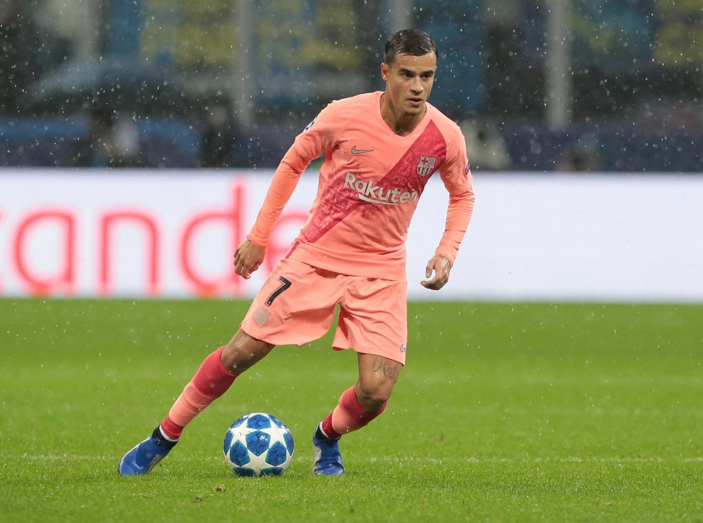 Back where it all began, Coutinho made a telling impact by setting up Barcelona's goal. (Photo by Emilio Andreoli/Getty Images)
