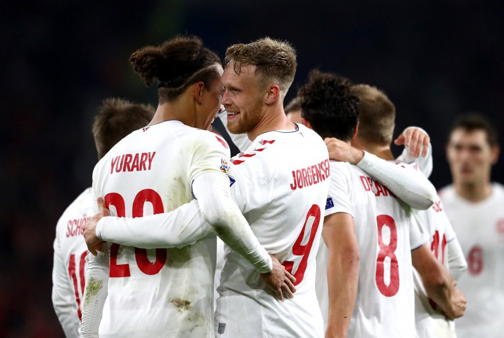 Denmark secured promotion to UEFA Nations League A with a win over Wales. (Photo by Michael Steele/Getty Images)