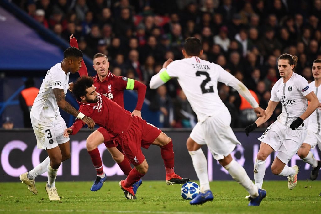 Salah struggled to find his best form at Parc des Princes. (Photo by Franck Fife/AFP/Getty Images)