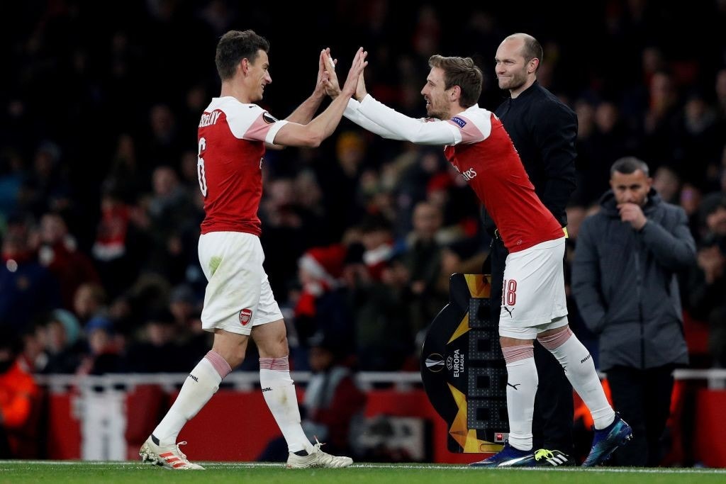 Kosicelny and Monreal could be Arsenal's starting central defenders against Southampton. (Photo courtesy: AFP/Getty)