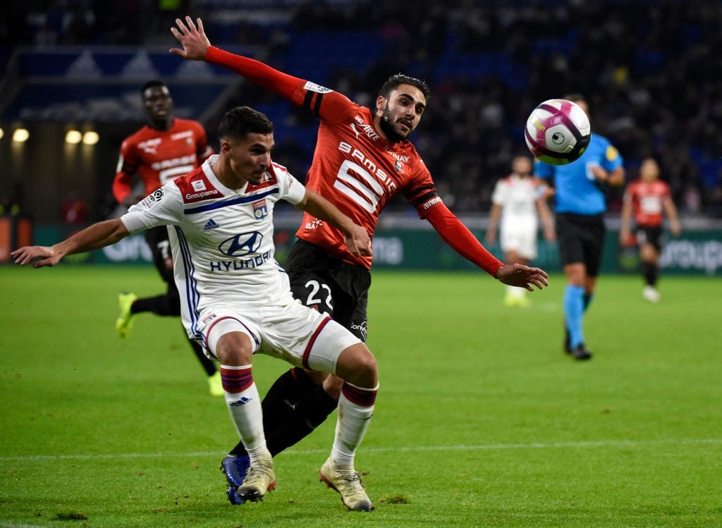 Arsenal are showing their interest in Houssem Aouar as they look to sign Lyon's rising star next summer. (Photo courtesy: AFP/Getty)