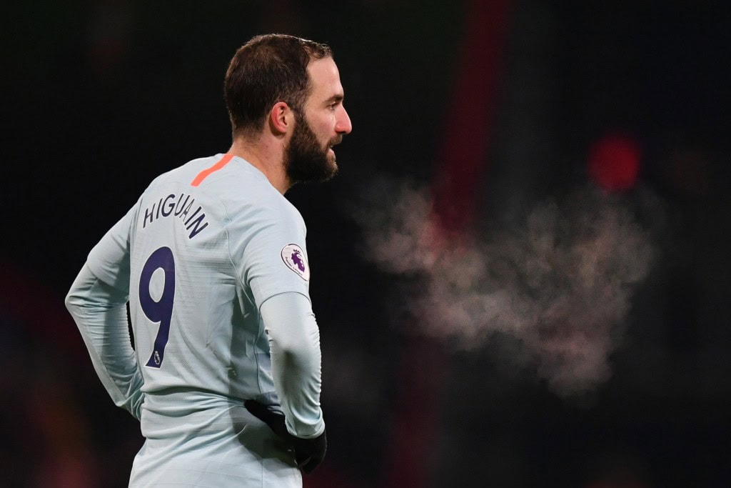 Can Higuain inspire Chelsea to a victory? (Photo by Dan Mullan/Getty Images)