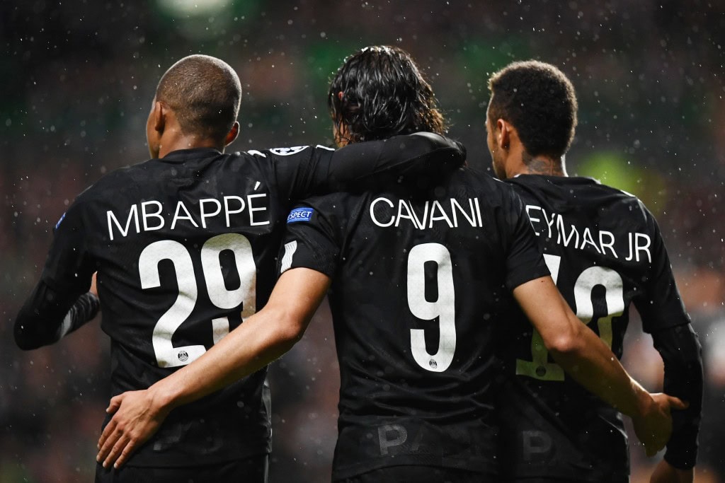 A new trident was on the rise, but not all was hunky dory at PSG. (Photo by Franck Fife/AFP/Getty Images)