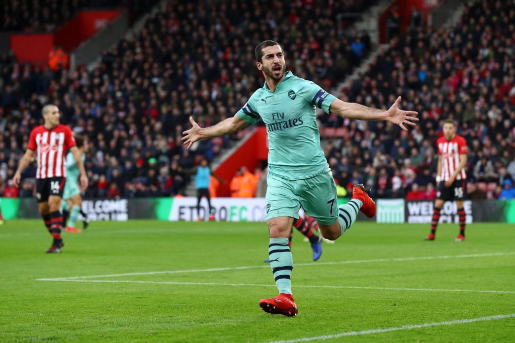 Mkhitaryan could be sacrificed by Arsenal as the club look to trim their massive wage bill. (Photo by Clive Rose/Getty Images)