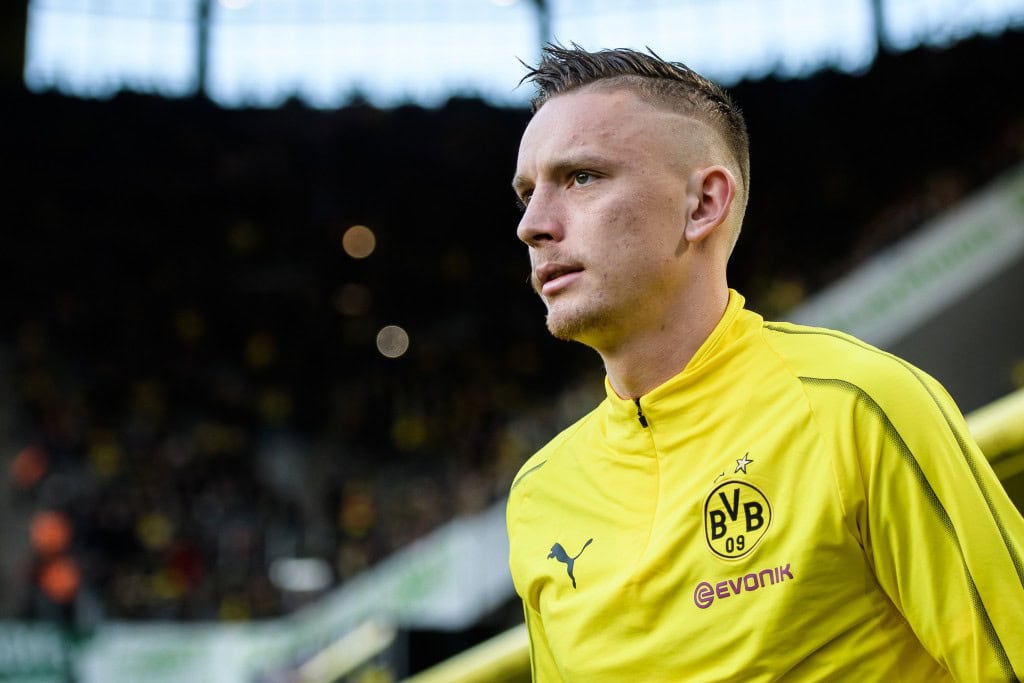DORTMUND, GERMANY - FEBRUARY 24: Marius Wolf of Dormtund prior the Bundesliga match between Borussia Dortmund and Bayer 04 Leverkusen at the Signal Iduna Park on February 24, 2019 in Dortmund, Germany. (Photo by Jörg Schüler/Getty Images)