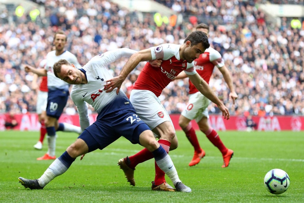 Sokratis put in a man of the match performance against Spurs. (Photo courtesy: AFP/Getty)