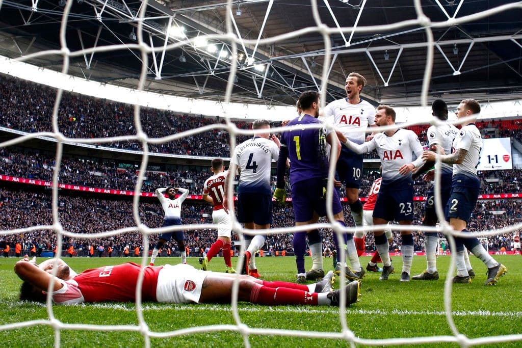 Aubameyang after missing the all important penalty against Tottenham in stoppage time. (Photo courtesy: AFP/Getty)
