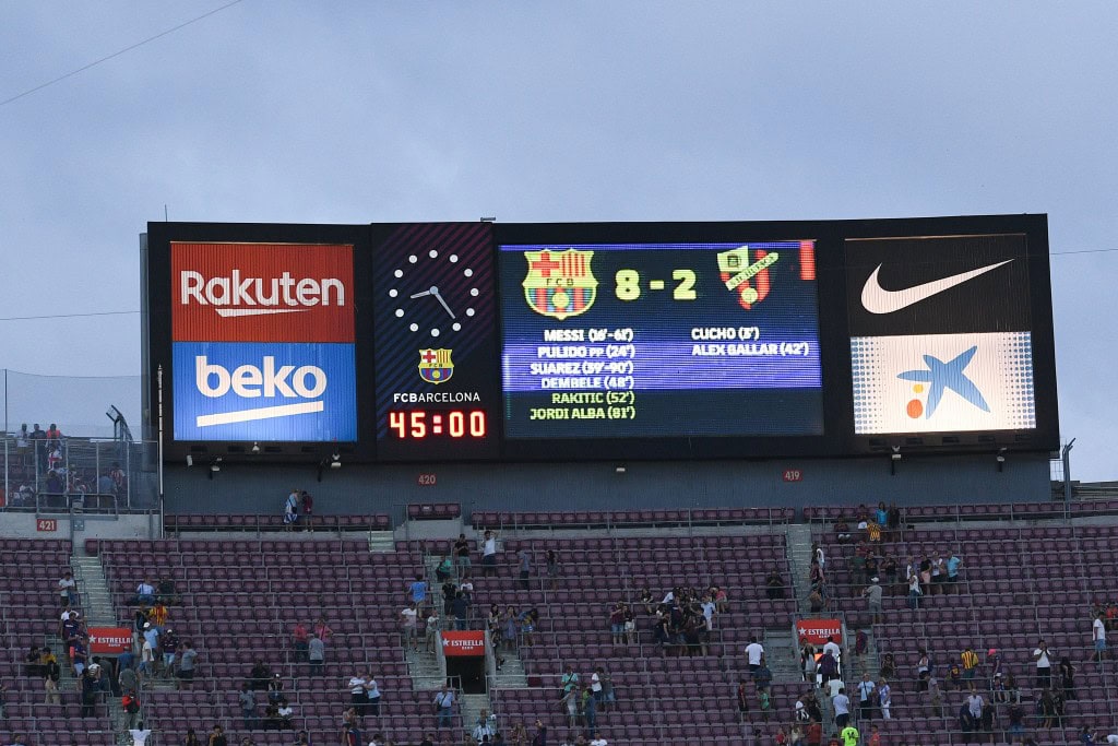 Huesca will be hoping to avoid another drubbing at the hands of Barcelona (Photo by David Ramos/Getty Images)