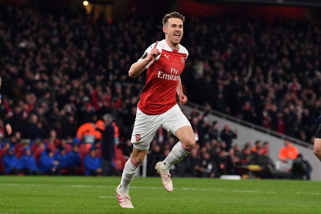 A former Arsenal star, could Ramsey be on his way to Tottenham? (Photo by Ben Stansall/AFP/Getty Images)