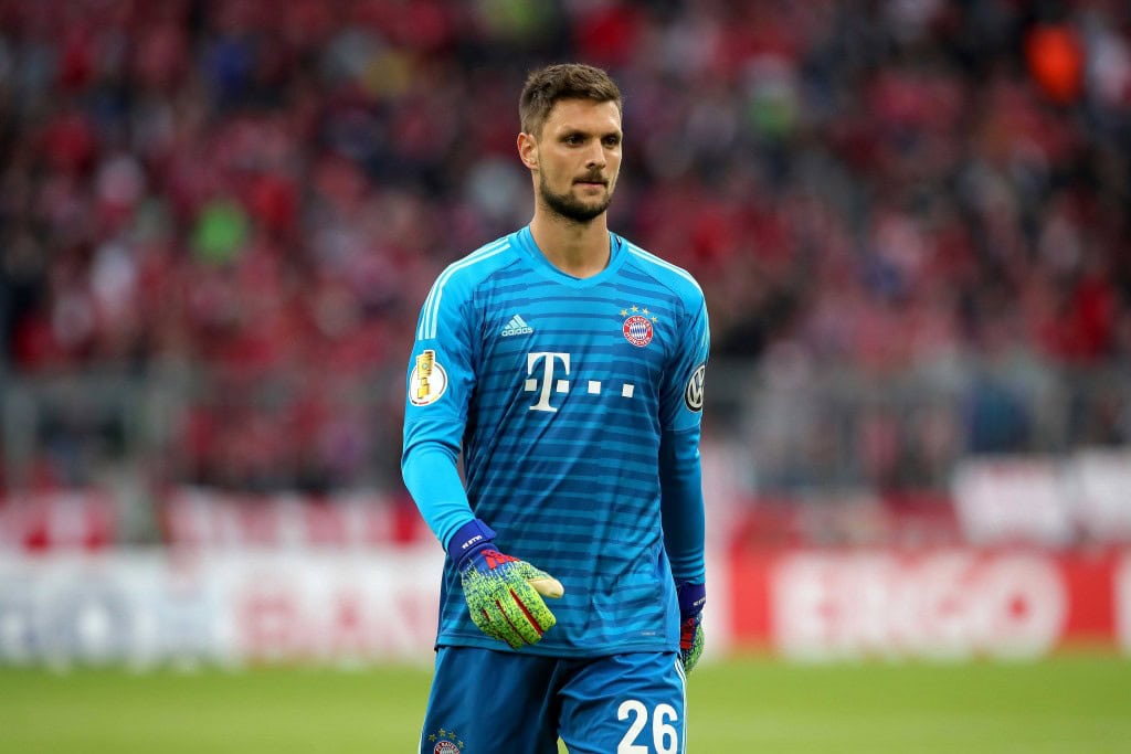 MUNICH, GERMANY - APRIL 03: Sven Ulreich of Muenchen looks on during the DFB Cup match between FC Bayern Muenchen and 1. FC Heidenheim at Allianz Arena on April 03, 2019 in Munich, Germany. (Photo by Alexander Hassenstein/Bongarts/Getty Images)