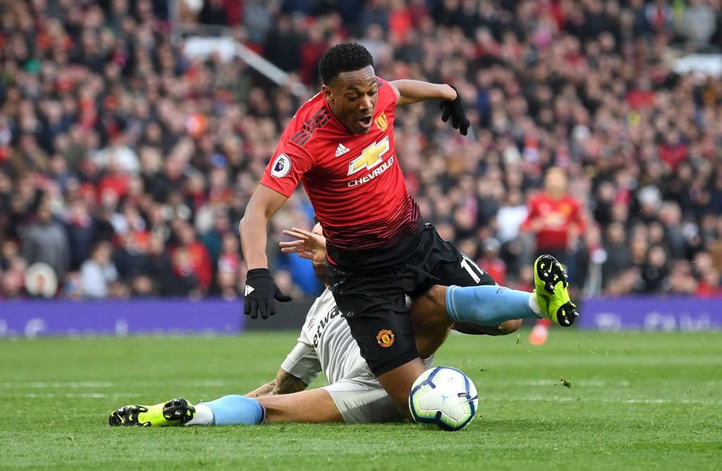 Apart from winning the penalty, Martial did nothing of note (Photo by Michael Regan/Getty Images)