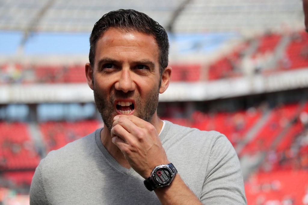 LEVERKUSEN, GERMANY - APRIL 20: Boris Schommers, Head Coach of 1. FC Nuernberg looks on prior to the Bundesliga match between Bayer 04 Leverkusen and 1. FC Nuernberg at BayArena on April 20, 2019 in Leverkusen, Germany. (Photo by Christof Koepsel/Bongarts/Getty Images)