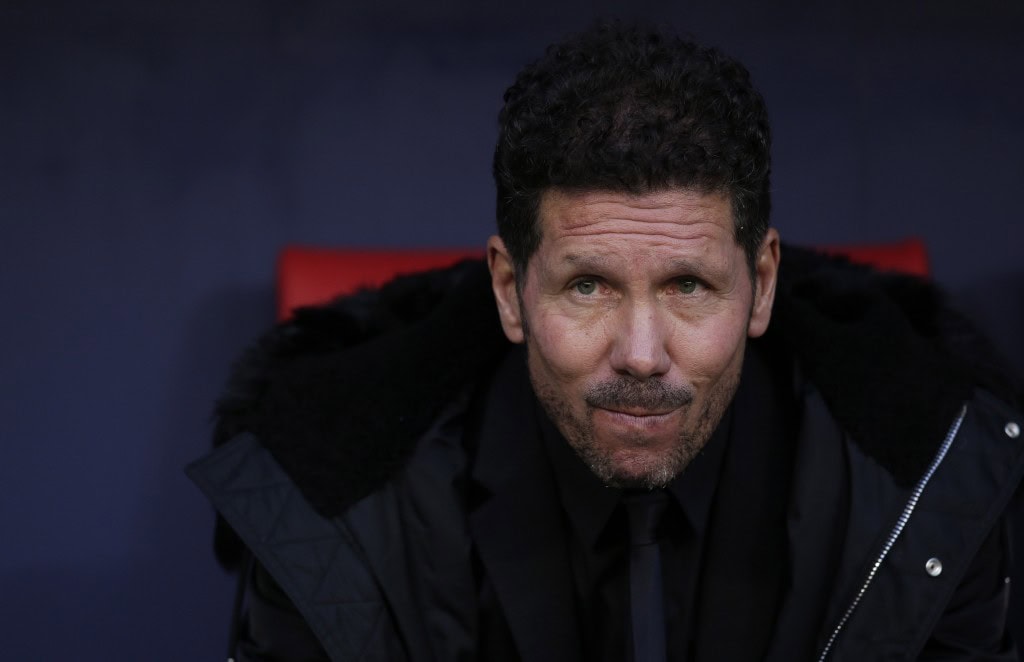MADRID, SPAIN - APRIL 02: Diego Simeone, Manager of Atletico Madrid looks on prior to the La Liga match between Club Atletico de Madrid and Girona FC at Wanda Metropolitano on April 02, 2019 in Madrid, Spain. (Photo by Gonzalo Arroyo Moreno/Getty Images)