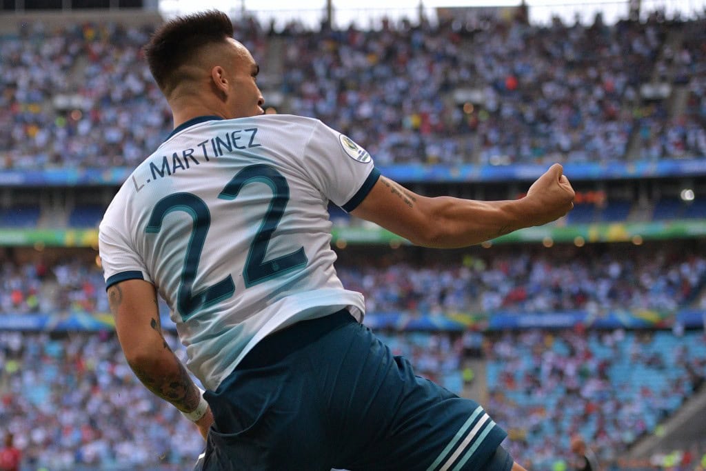 Akankah Lautaro Martinez mengirimkan barang untuk Argentina? (Foto oleh Carl de Souza/AFP/Getty Images)
