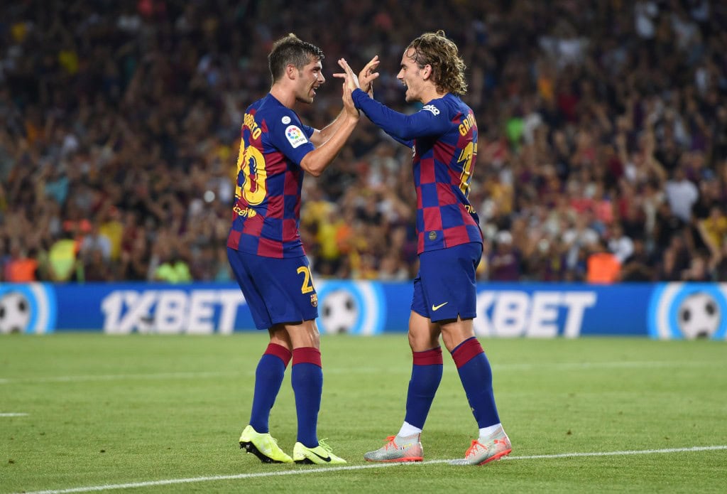 Roberto provided the assists for both the goals that Griezmann scored. (Photo by Alex Caparros/Getty Images)