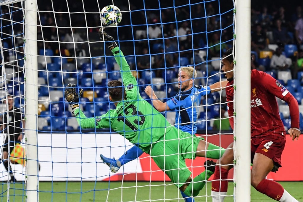 Adrian kept Liverpool in the game till the last 10 minutes. (Photo by Andreas Solaro/AFP/Getty Images)