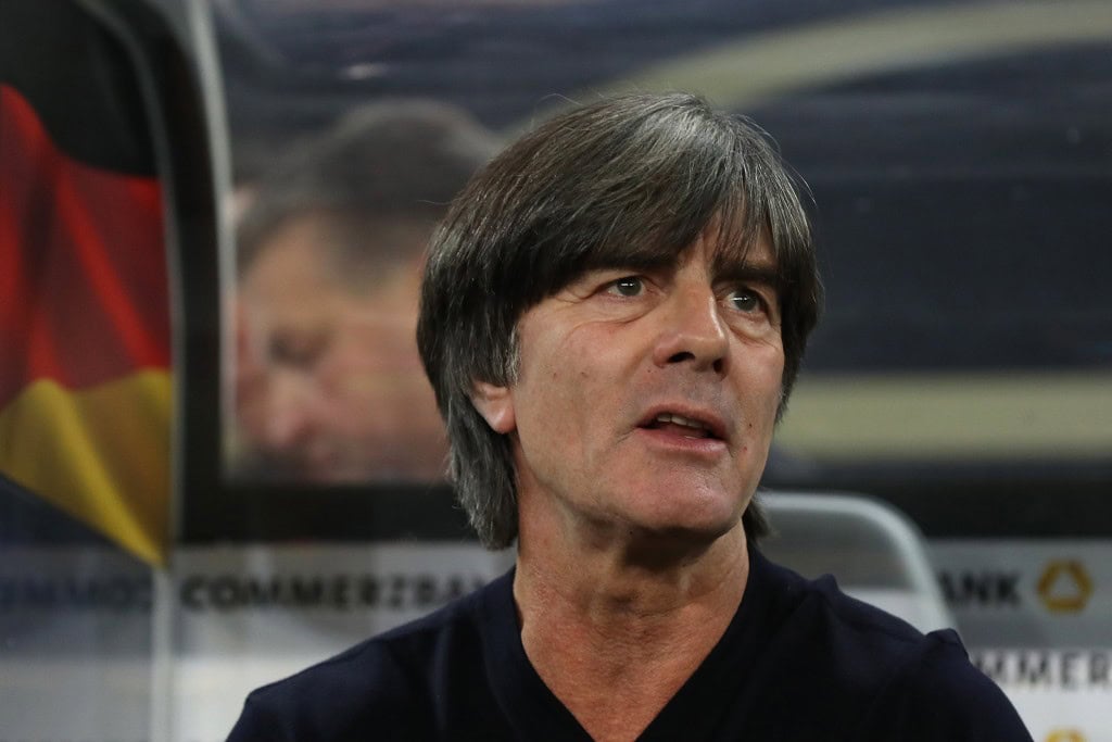 HAMBURG, GERMANY - SEPTEMBER 06: Joachim Loew, head coach of Germany looks on prior to the UEFA Euro 2020 qualifier match between Germany and Netherlands at Volksparkstadion on September 06, 2019 in Hamburg, Germany. (Photo by Alexander Hassenstein/Bongarts/Getty Images)