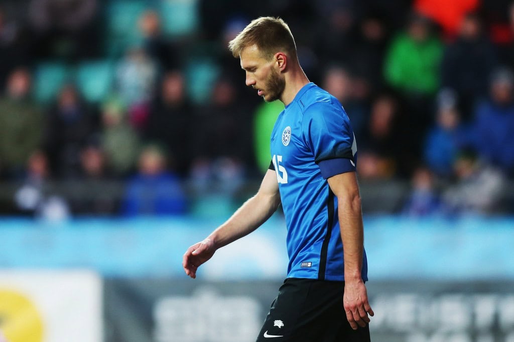 The Estonia captain will need to play out of his skin to deny Netherlands. (Photo by Joosep Martinson/Getty Images)