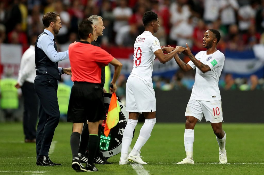 Can Rashford learn a thing or two from Raheem Sterling? (Photo by Clive Rose/Getty Images)