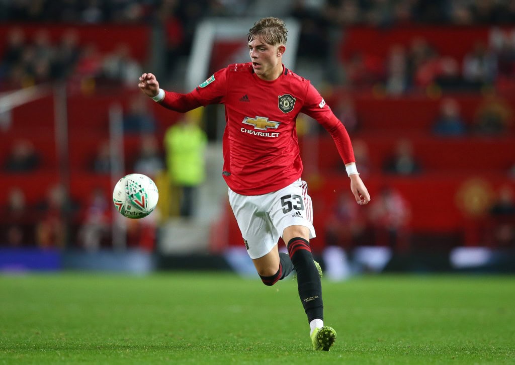 MANCHESTER, ENGLAND - SEPTEMBER 25: Brandon Williams of Manchester United during the Carabao Cup Third Round match between Manchester United and Rochdale at Old Trafford on September 25, 2019 in Manchester, England. (Photo by Alex Livesey/Getty Images)