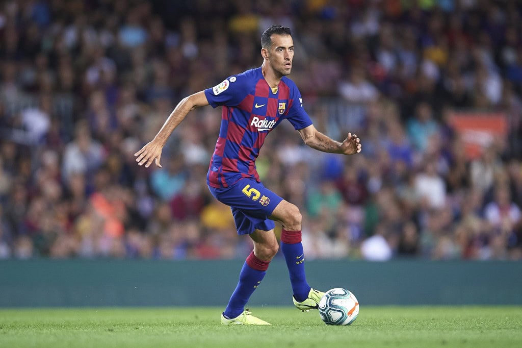Sergio Busquets is available again after serving his suspension last time out. (Photo by Aitor Alcalde/Getty Images)