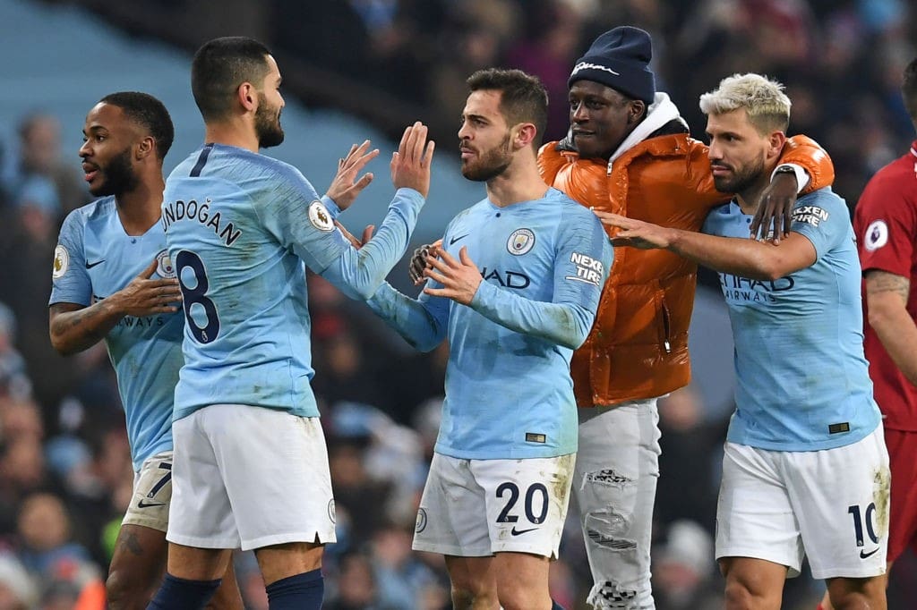 The win against Liverpool which changed the course of the season for City. (Photo by Paul ELLIS / AFP)