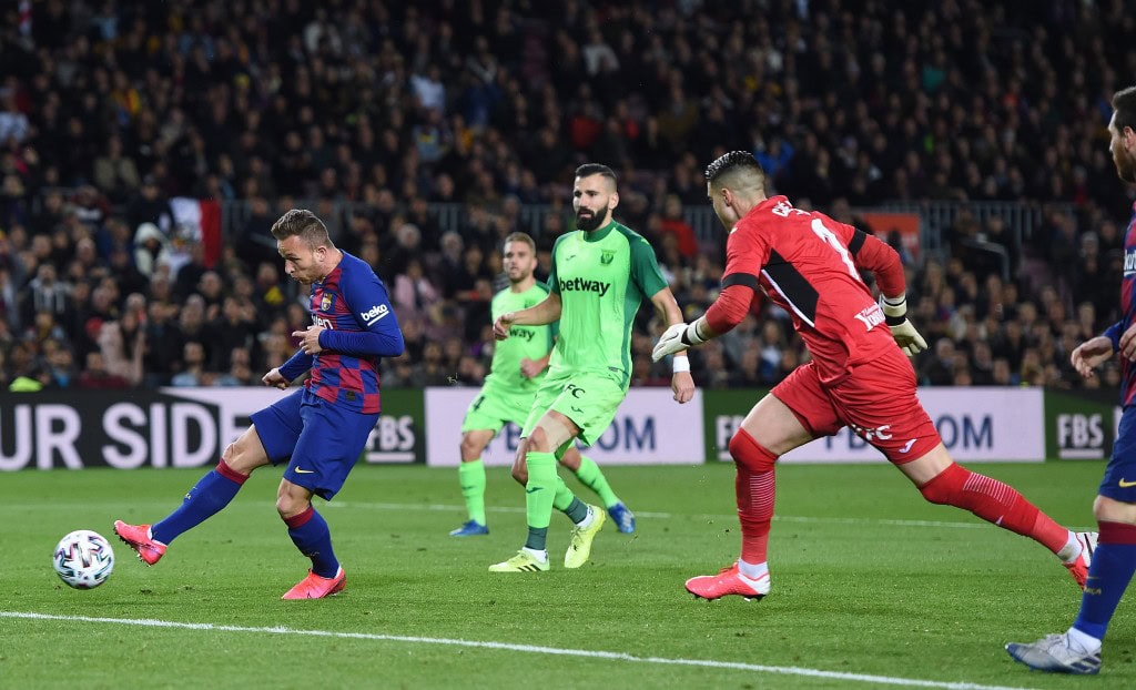 Arthur had the easiest of tap-ins to score from. (Photo by Alex Caparros/Getty Images)