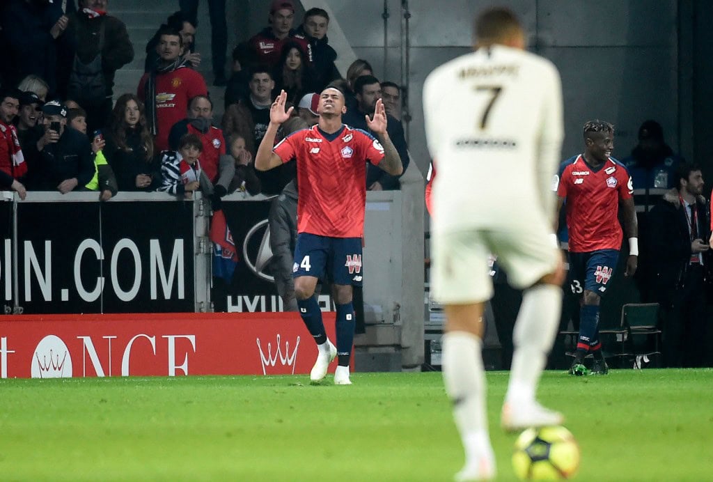 Could Gabriel soon be celebrating a move to Arsenal? (Photo by Francois Lo Presti/AFP via Getty Images)