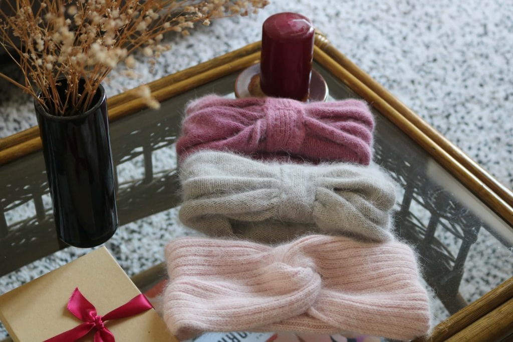 bandeau angora soie