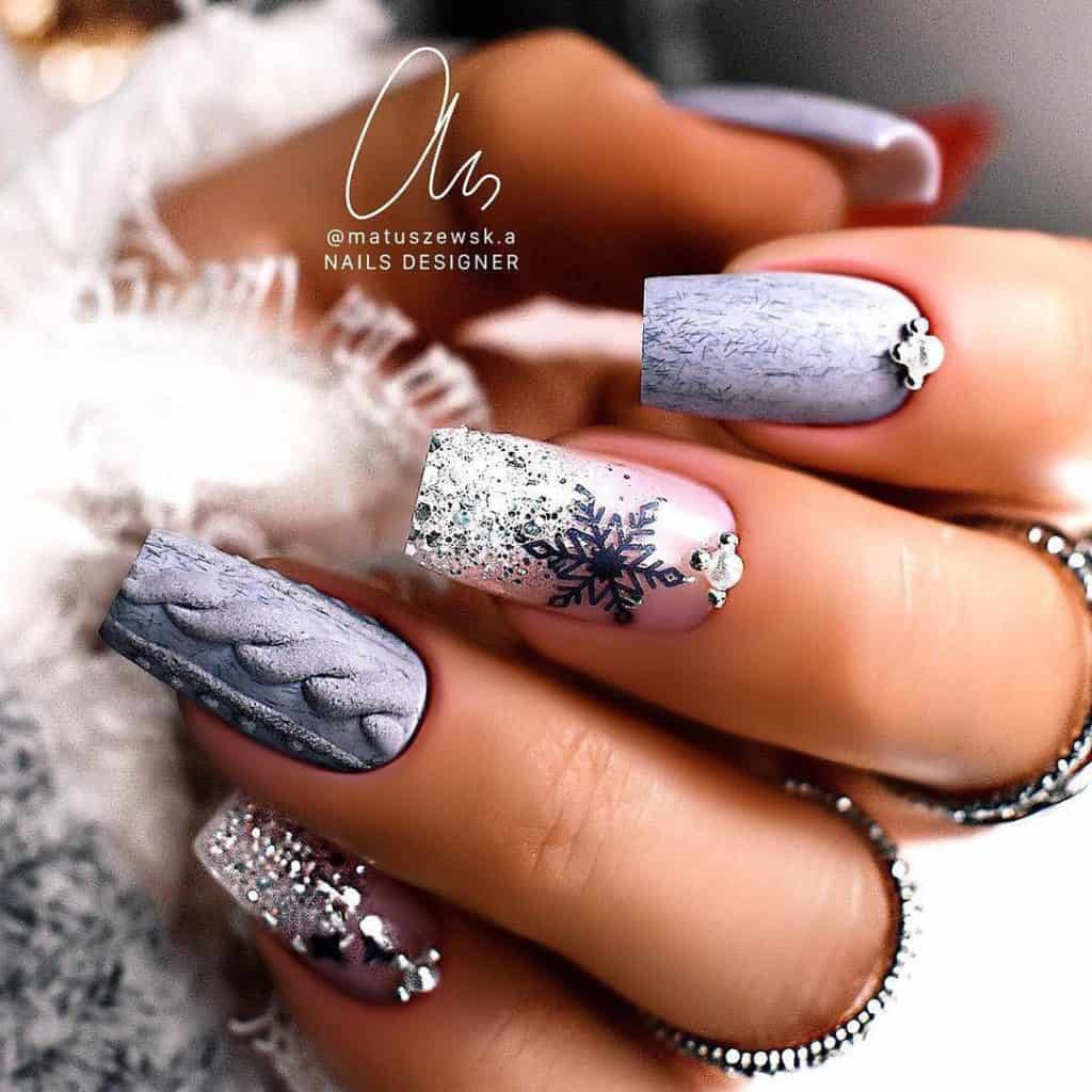 Inspiracje - Winter nails - najmodniejsze paznokcie na zimę 2 zimowe paznokcie