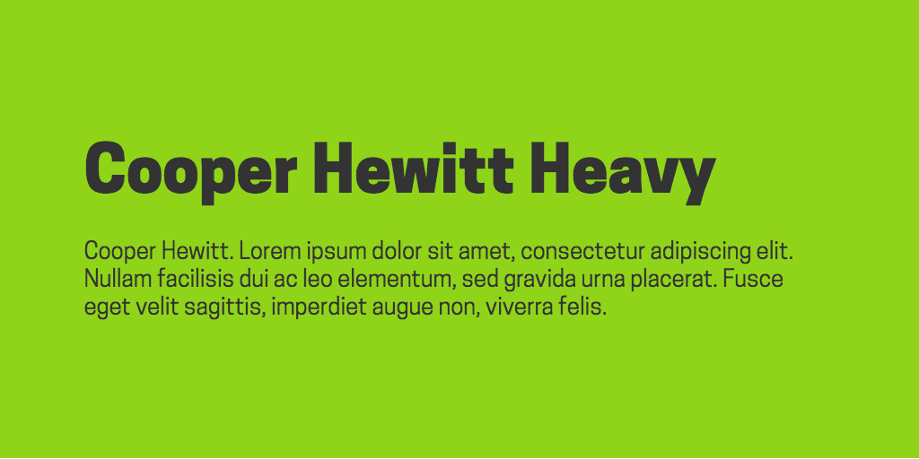Cooper Hewitt font variant