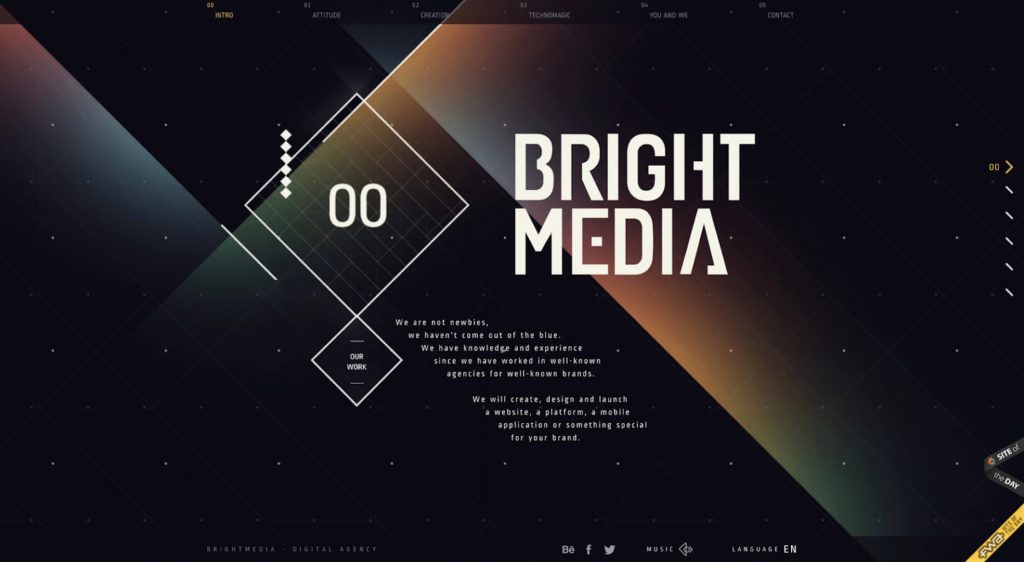 geometric web design trends