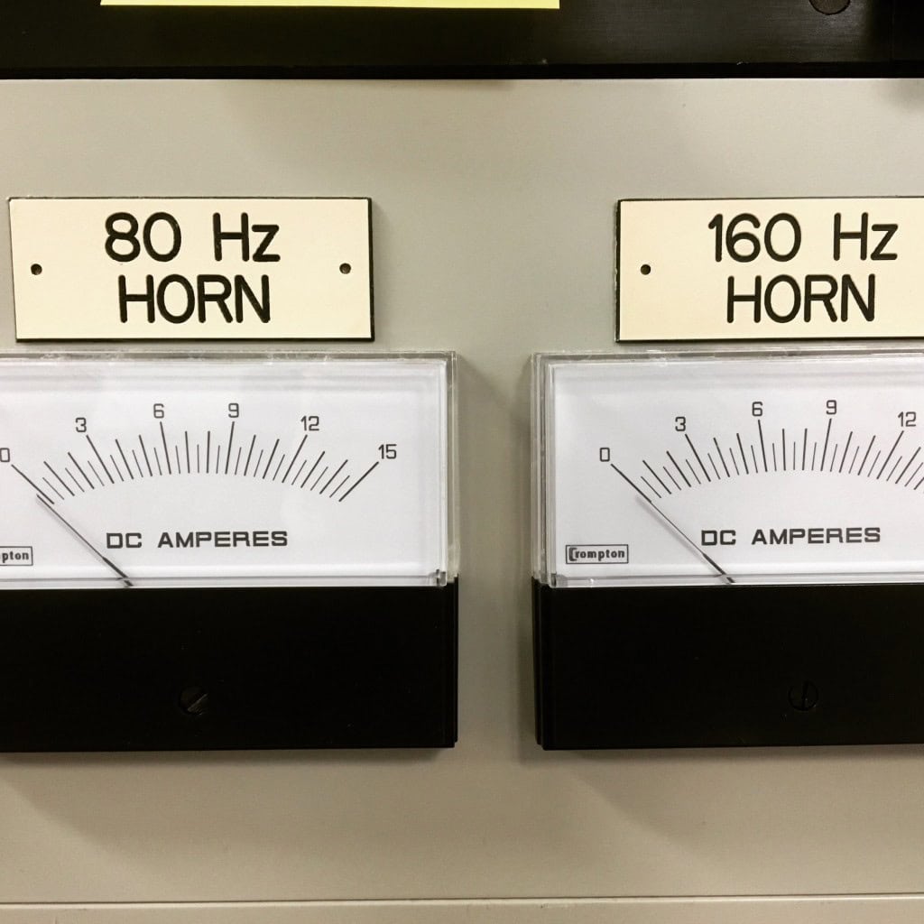 ESA's horns are each tuned to simulate the low-frequency sound pressures of an actual launch. Photo: CDM.