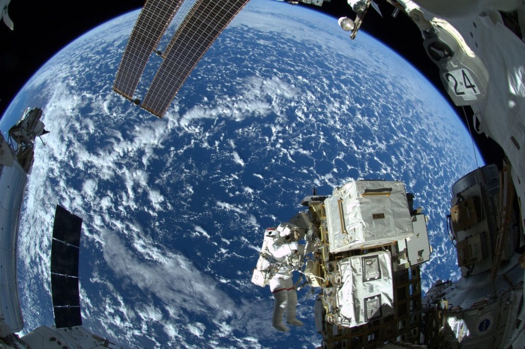 Photo by ESA astronaut Alexander Gerst , from a 2015 spacewalk. Photo source ESA/NASA.