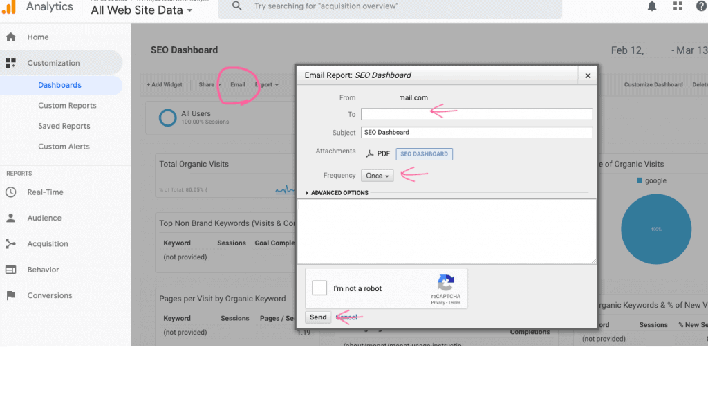 Google Analytics screenshot
